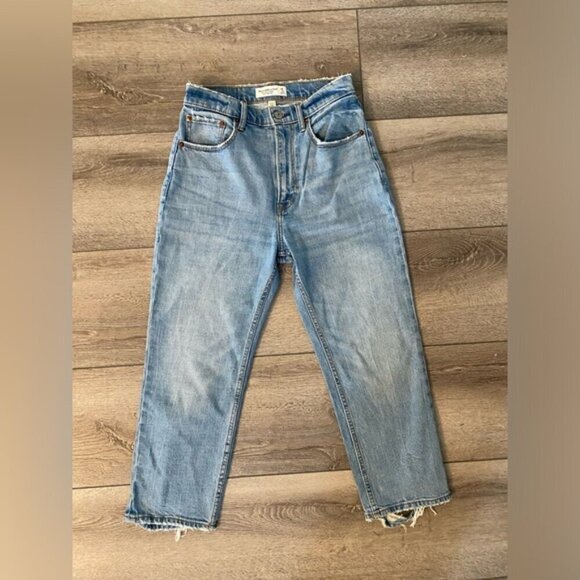 Abercrombie and Fitch The Ankle Straight Ultra High Rise Jeans Size 26 - Picture 2 of 4